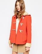 Gloverall Short Duffle With Detachable Hood - Orange
