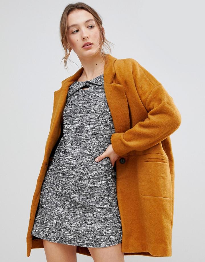 See U Soon Oversized Coat - Yellow