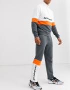 Aprex Supersoft Sweatpants In Gray With Contrast Panels-multi