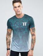 11 Degrees T-shirt In Faded Baroque - Green
