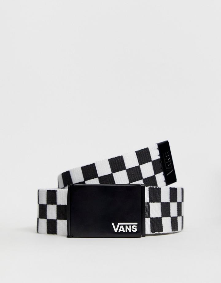 Vans Deppster Checkerboard Belt In Black