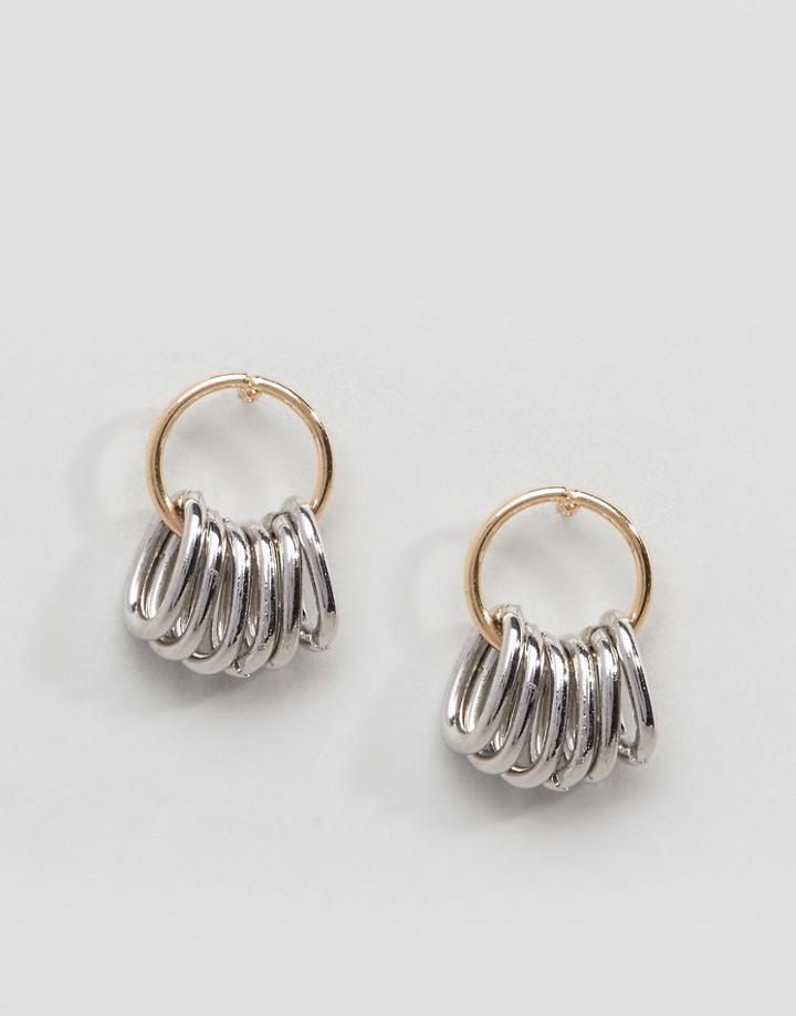 Asos Mini Metal Hoop Earrings - Multi