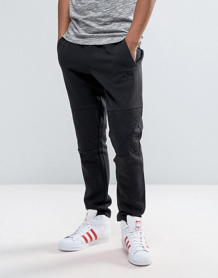 Adidas Originals Quilted Panel Joggers - Black