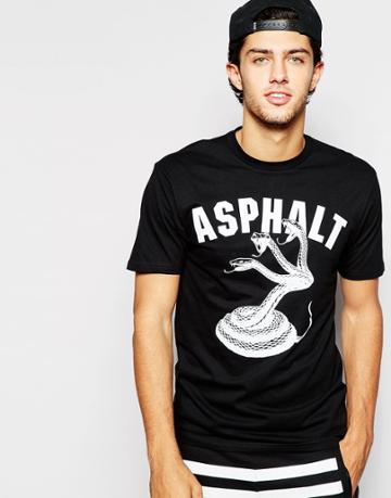 Asphalt Yacht Club Snakebite Logo T-shirt - Black