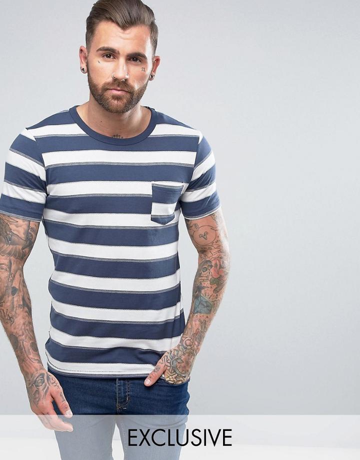 Jack & Jones Vintage T-shirt With Stripe And Pocket - Black