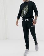 Nike Contrast Stripe Logo Sweatpants-black