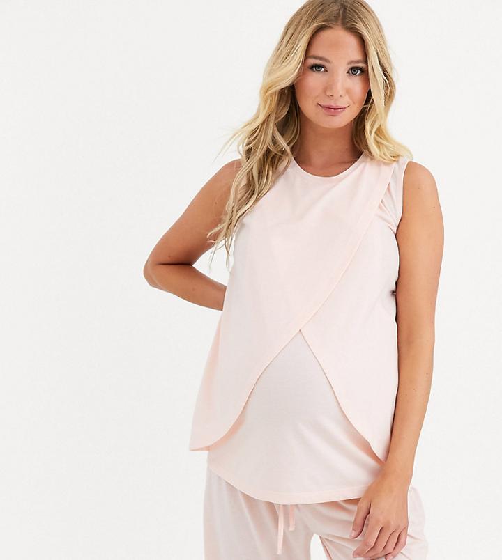Asos Design Maternity Mix & Match Jersey Nursing Tank-pink