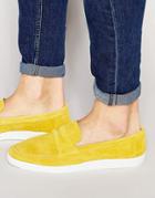 Kurt Geiger Gayle Suede Penny Loafers - Yellow