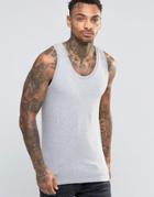 Asos Muscle Tank In Gray - Gray