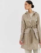 Rains Holographic Curve Waterproof Jacket-beige
