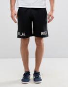 Jack & Jones Core Jersey Shorts With Hem Detail - Black