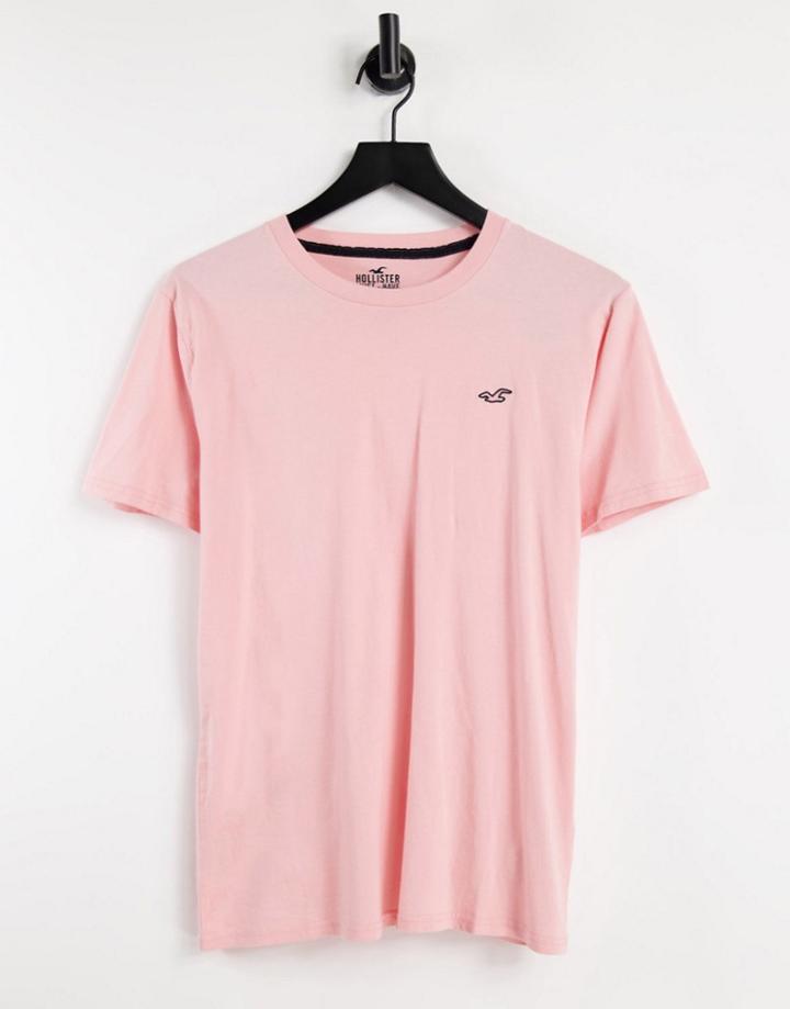 Hollister Icon Logo T-shirt In Blossom Pink