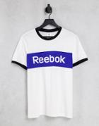 Reebok Training Essential Linear Short Sleeve T-shirt In White