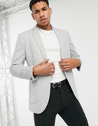 Topman Jersey Blazer In Gray-grey