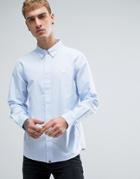 Pretty Green Logo Oxford Shirt In Blue - Blue