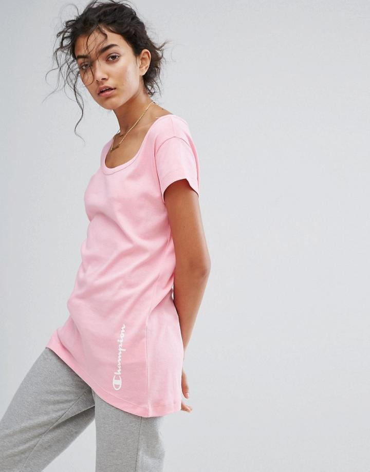 Champion Scoop Neck T-shirt - Pink