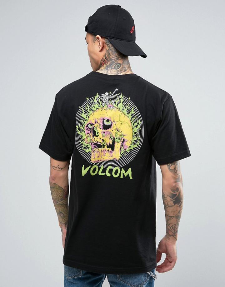 Volcom X Tetsunori T-shirt With Skull Back Print - Black