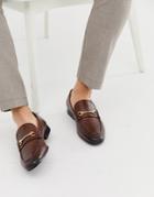 Silver Street Metal Bar Loafer In Brown - Brown