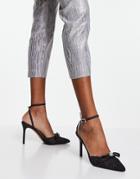 Miss Selfridge Glamorous Bow Closed Toe Sandal-black