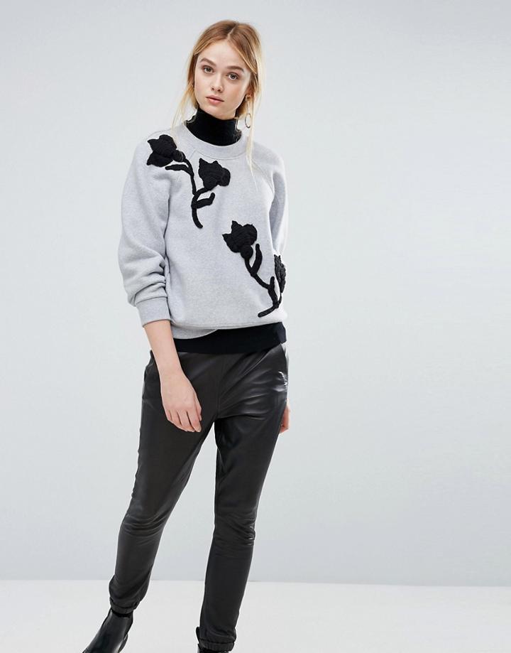 Sportmax Code Adesso Embossed Sweatshirt - Gray