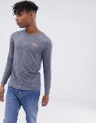 Jack & Jones Core Long Sleeve T-shirt With Chest Branding - Gray