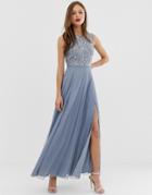 Asos Design Maxi Dress With Sleeveless Embellished Bodice-multi