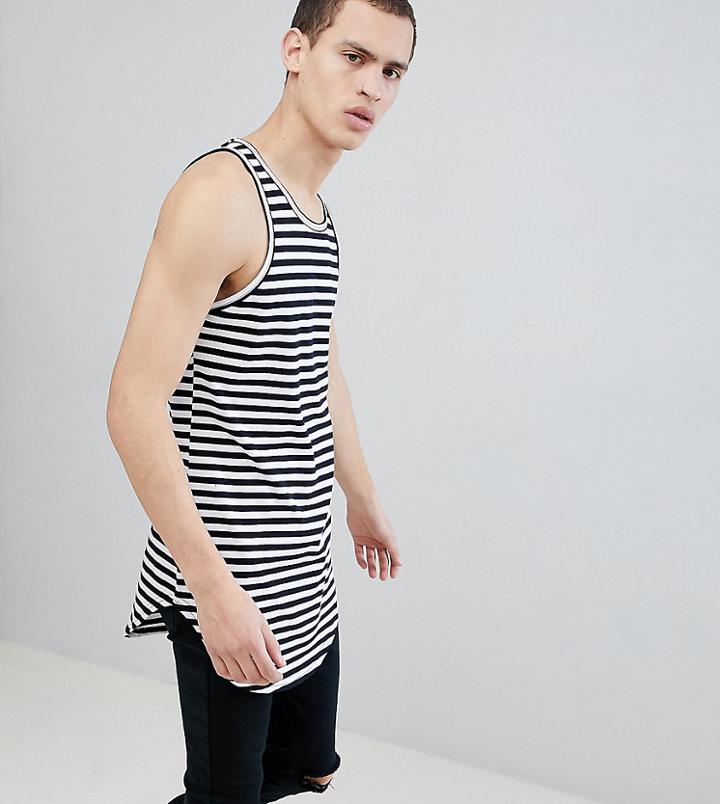 Sixth June Tank In Stripe Print Exclusive To Asos - Black