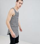 Sixth June Tank In Stripe Print Exclusive To Asos - Black