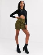 Asos Design Mini Skirt In Jacquard With Zip Detail-multi