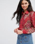 Lavand Red Floral Blouse - Red