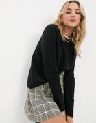 Object Nete Classic Crewneck Sweater In Black
