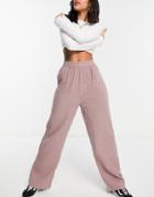 Asos Design Cheesecloth Pull On Sweatpants In Heather Pink