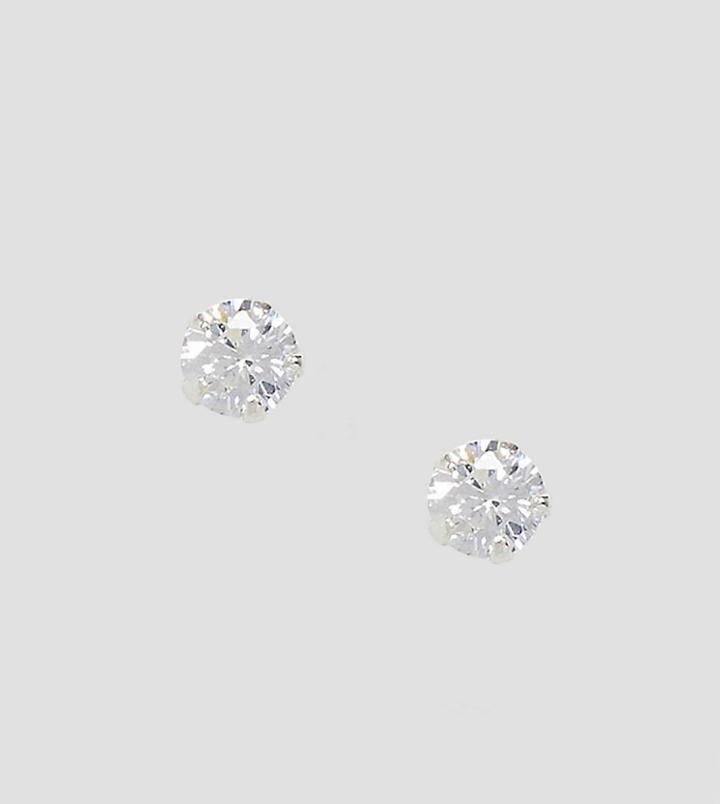 Kingsley Ryan Sterling Silver Rhinestone Stud Earrings - Silver