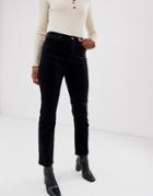 & Other Stories Cord Straight Leg Pants In Navy-blue