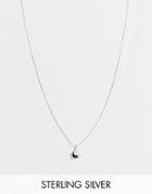 Kingsley Ryan Yin-yang Necklace On Bobble Chain In Sterling Silver