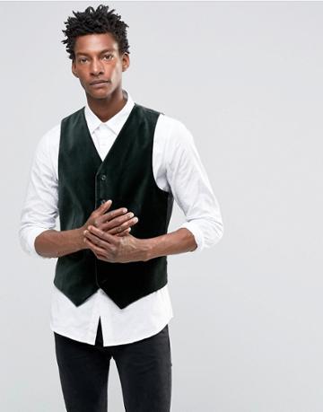 Devils Advocate Velvet Vest - Green
