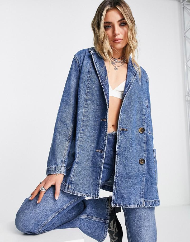 Only Denim Blazer In Blue