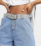 My Accessories London Exclusive Waist And Hip Jeans Belt In Leopard Print With Silver Buckle-multi