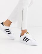 Adidas Originals Superstar Sneakers In White And Black