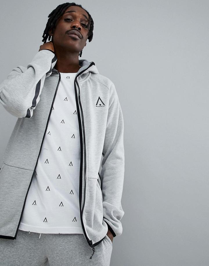Wear Color Bond Hooded Jacket In Gray Melange - Gray