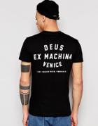 Deus Ex Machina T-shirt With La Skull And Back Print - Black