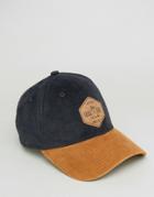 New 39thirty Fitted Cap In Corduroy - Black