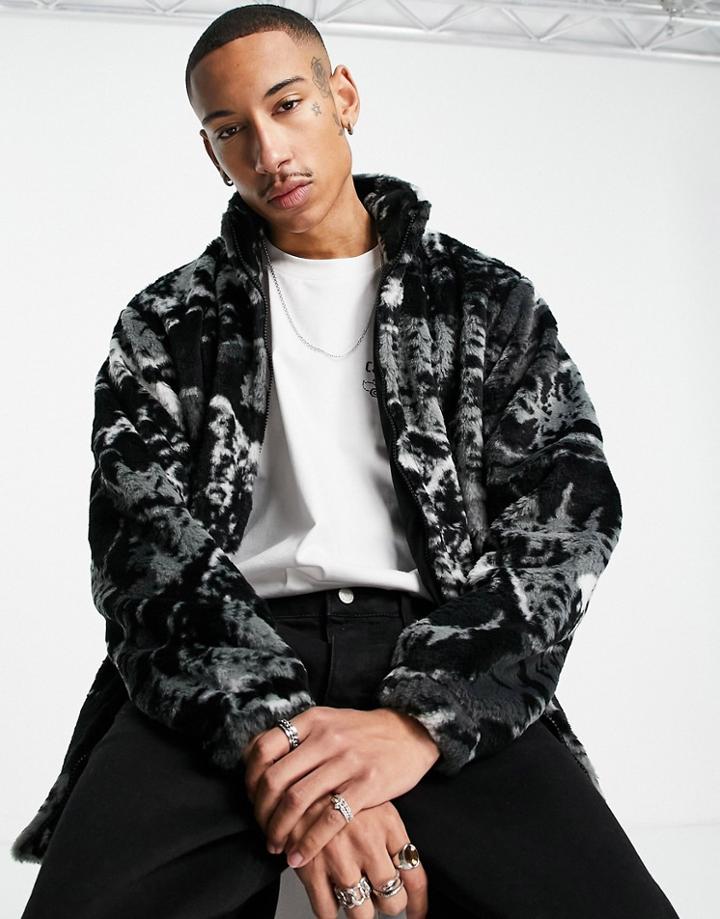 Carhartt Wip High Planes Print Fleece In Black