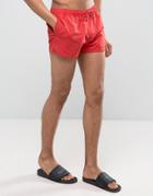 Asos Swim Shorts In Red Super Short Length - Red