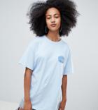 Crooked Tongues Oversized T-shirt With Pina Colada Print - Blue