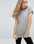 Asos T-shirt With Positive Negative Print - Gray