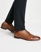 Schuh Rowen Brogues In Tan Leather-brown