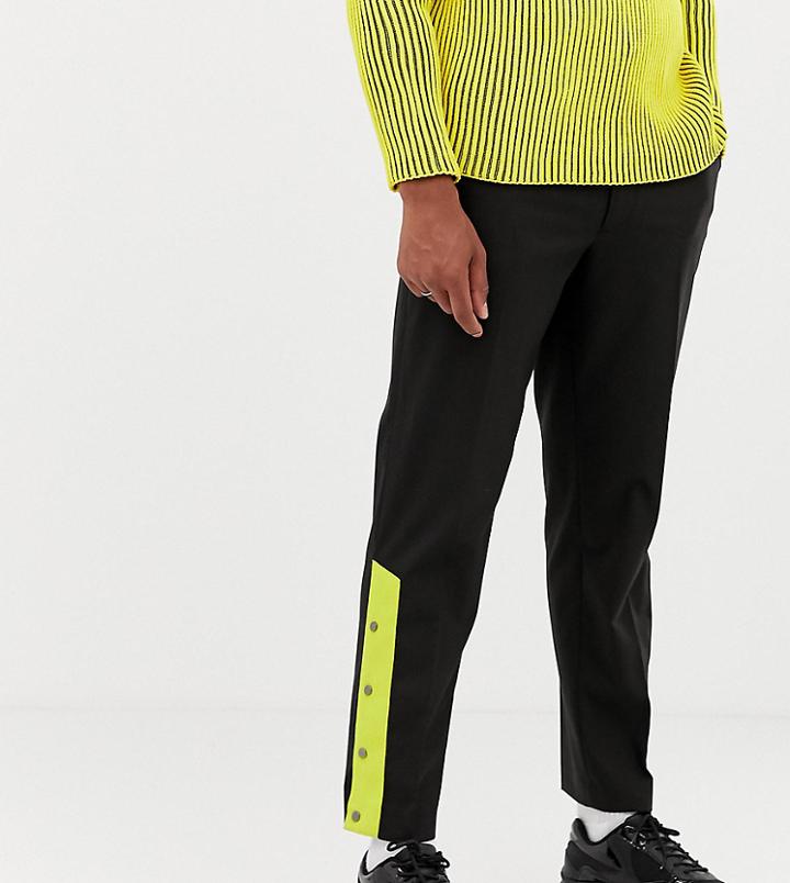 Collusion Smart Straight Leg Pants With Poppers