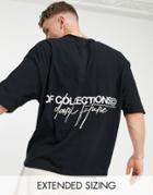 Asos Dark Future Oversized T-shirt In Black With Back Logo Print