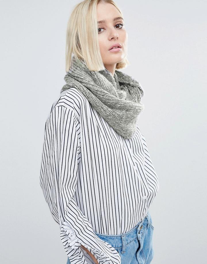 Genie By Eugenia Kim Lane Light Gray Knit Scarf - Gray